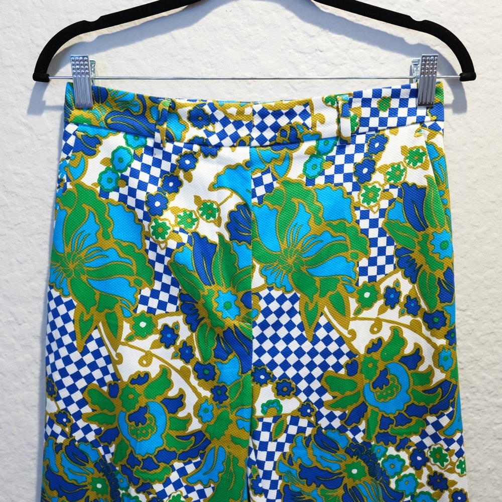 Weekend Max Mara Derrink Trousers Size 8 Cropped Retro 70s - Picture 4 of 10
